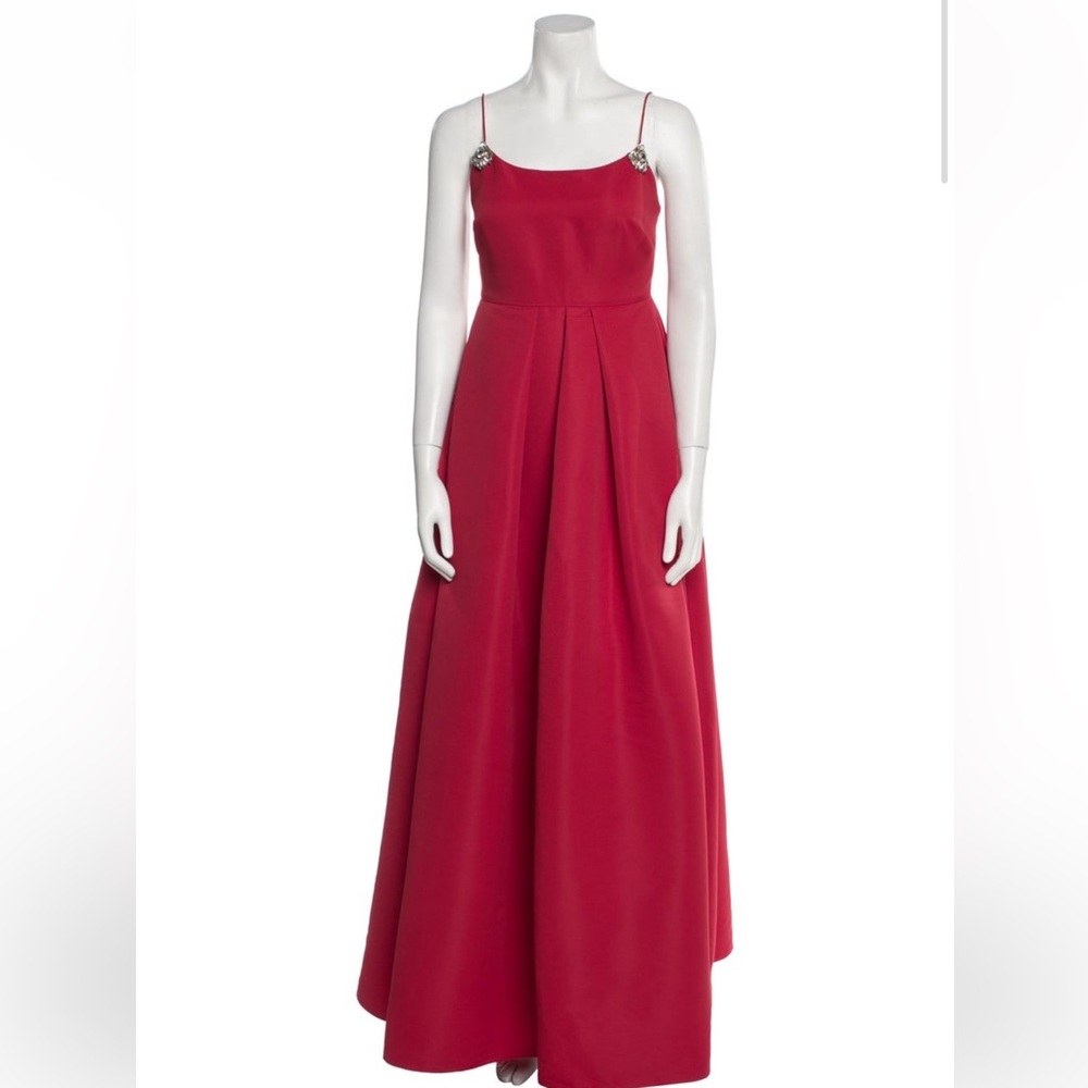 Sachin + Babi Red Pleated Maxi Skirt
